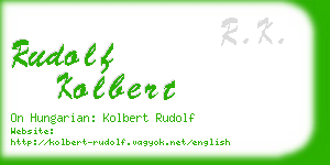 rudolf kolbert business card